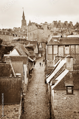 Photo: Medieval Rue du Jerzual in historic Dinan, Brittany Medieval Rue du Jerzual in historic Dinan, Brittany
