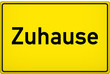 Ortsschild Zuhause