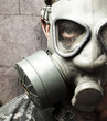 Photo: soldier with gas mask soldier with gas mask
