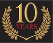 golden laurel wreath 10 years (jubilee, anniversary)