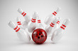 Illustration: Bowling Strike weiss Bowling Strike weiss