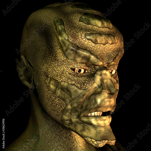 Illustration: Reptilienmensch Reptilienmensch