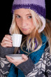 beautiful woman having cup of coffee