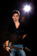 Photo: Cool man with electric guitar Cool man with electric guitar