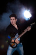 Photo: Cool man with electric guitar Cool man with electric guitar