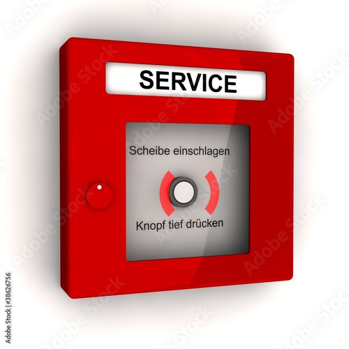 Illustration: Roter Service Melder Roter Service Melder