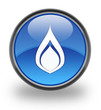 Fire glossy blue icon