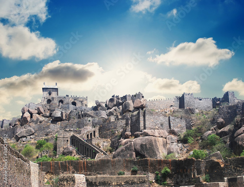 Photo: Historic Golkonda fort in Hyderabad city India Historic Golkonda fort in Hyderabad city India