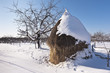 Winter haystack in Carphatian mountains, Romanian Winter haystack in Carphatian mountains, Romanian
