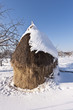 Winter haystack in Carphatian mountains, Romanian Winter haystack in Carphatian mountains, Romanian