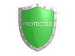Protection shield. Isolated on the white background