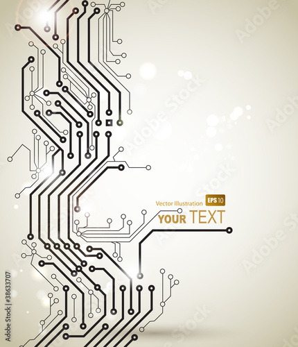 Vector: Abstract background of modern digital technologies Abstract background of modern digital technologies