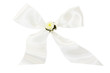 White silk ribbon with a bow White silk ribbon with a bow