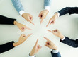 Pointing hands