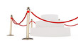 podium with fence of rope