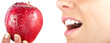 Youg woman and apple