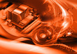 Dark orange web abstract background