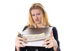 Business Girl mit Akten