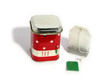 Caddy and sack with tea Caddy and sack with tea