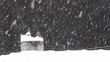 snow fall on the roof