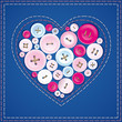 Heart from buttons Heart from buttons