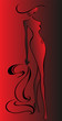 Woman in red