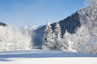 winter and snow in the mountains