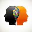 Vektor: People talk, think, communicate People talk, think, communicate