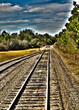 HDR surreal fork in the railroad