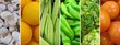 Horizontal mosaic of vegetables.