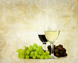 wine and grapes backdrop