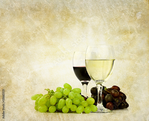 Photo: wine and grapes backdrop wine and grapes backdrop