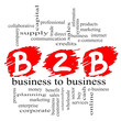 B2B Business to Business Scribble Concept