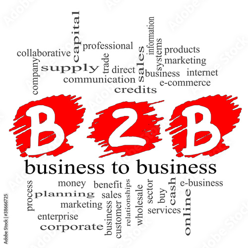Photo: B2B Business to Business Scribble Concept B2B Business to Business Scribble Concept
