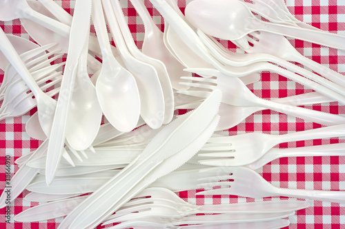Photo: Plastic forks knives spoons Plastic forks knives spoons