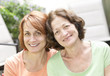 Mature mother and daughter
