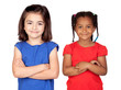 Adorable girls with crossed arms