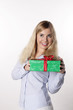 A pretty woman with the gift A pretty woman with the gift