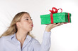 A pretty woman with the gift A pretty woman with the gift