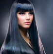 Beautiful Brunette Girl. Healthy Long Hair