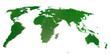 World map formed of several thousand blocks
