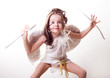 cupid with bow and arrow