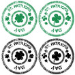 Black and green stamps for St. Patrick's Day Black and green stamps for St. Patrick's Day