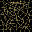 Gold chain seamless vector background.