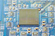 Closeup of computer micro circuit board