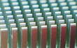 Closeup of an alluminium cpu cooler i