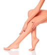 care for beautiful woman body, perfect female legs