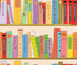 Book shelves in the library seamless wallpaper Book shelves in the library seamless wallpaper