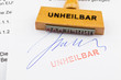 Holzstempel auf Dokument: Unheilbar