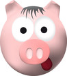 Funny pink pig Funny pink pig